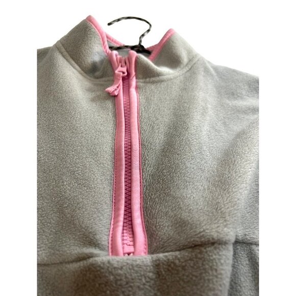 Athletic Works Girls 1/2 Zip Sweat Shirt Tops Gray/Pink Size M 7/8 - Picture 3 of 7